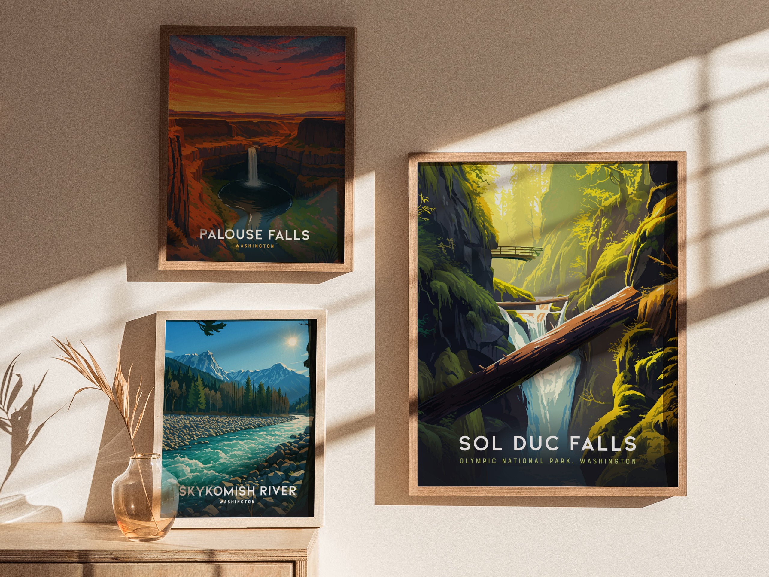 Sol Duc Falls Poster | Olympic National Park Wall Art | Swell Scenes