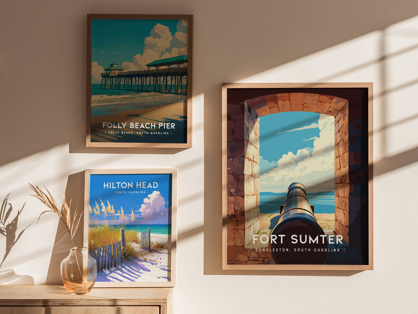 Fort Sumter Poster | Historic Charleston South Carolina Wall Art | Framed or Unframed