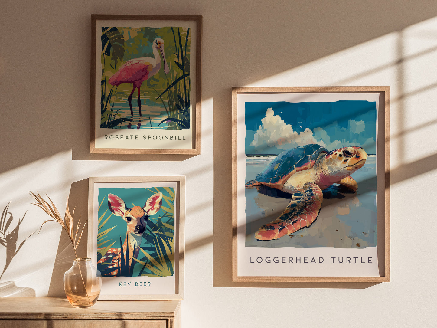 Loggerhead Sea Turtle Poster | Ocean Wildlife Coastal Wall Art