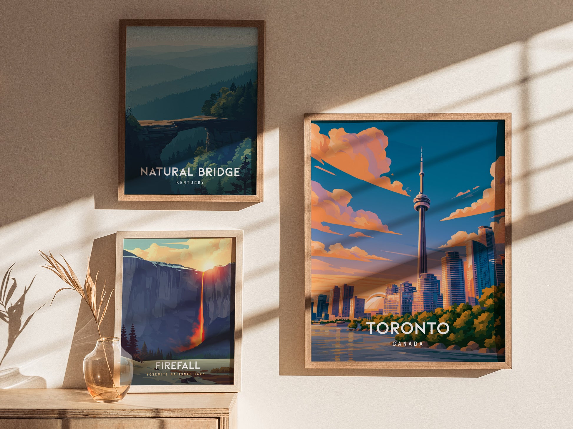 Toronto, Canada Poster | CN Tower & Skyline Cityscape Wall Art — styled in a modern interior