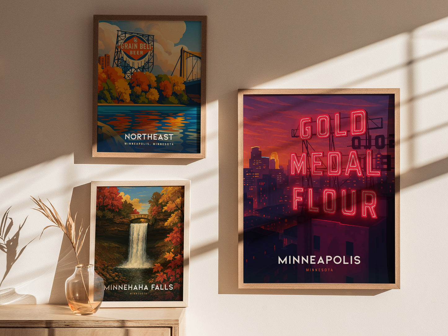 Gold Medal Flour Sign Poster | Minneapolis Minnesota Landmark Wall Art | Framed or Unframed