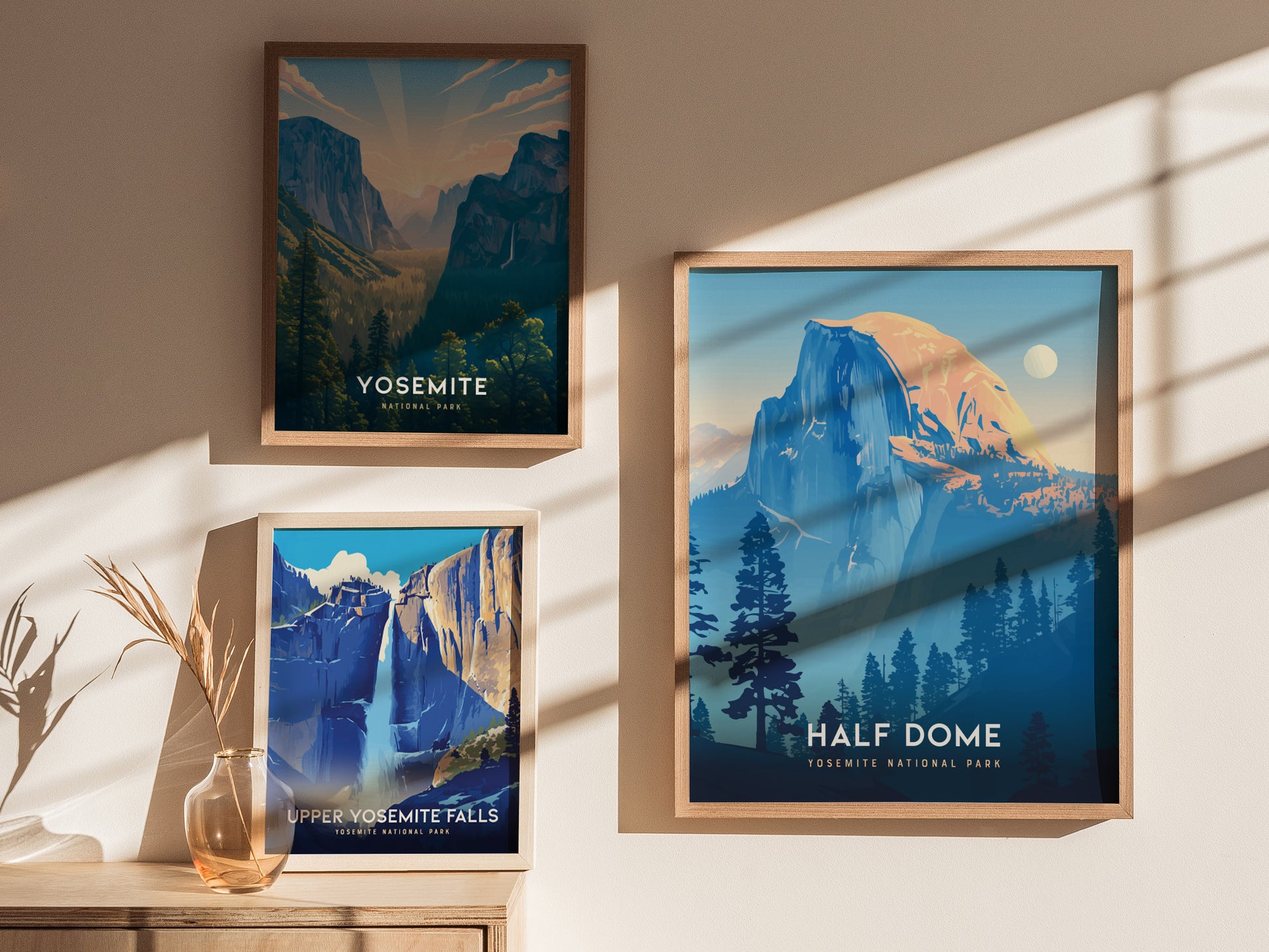 Half Dome Poster | Yosemite National Park Print | California Hiker Wall Art