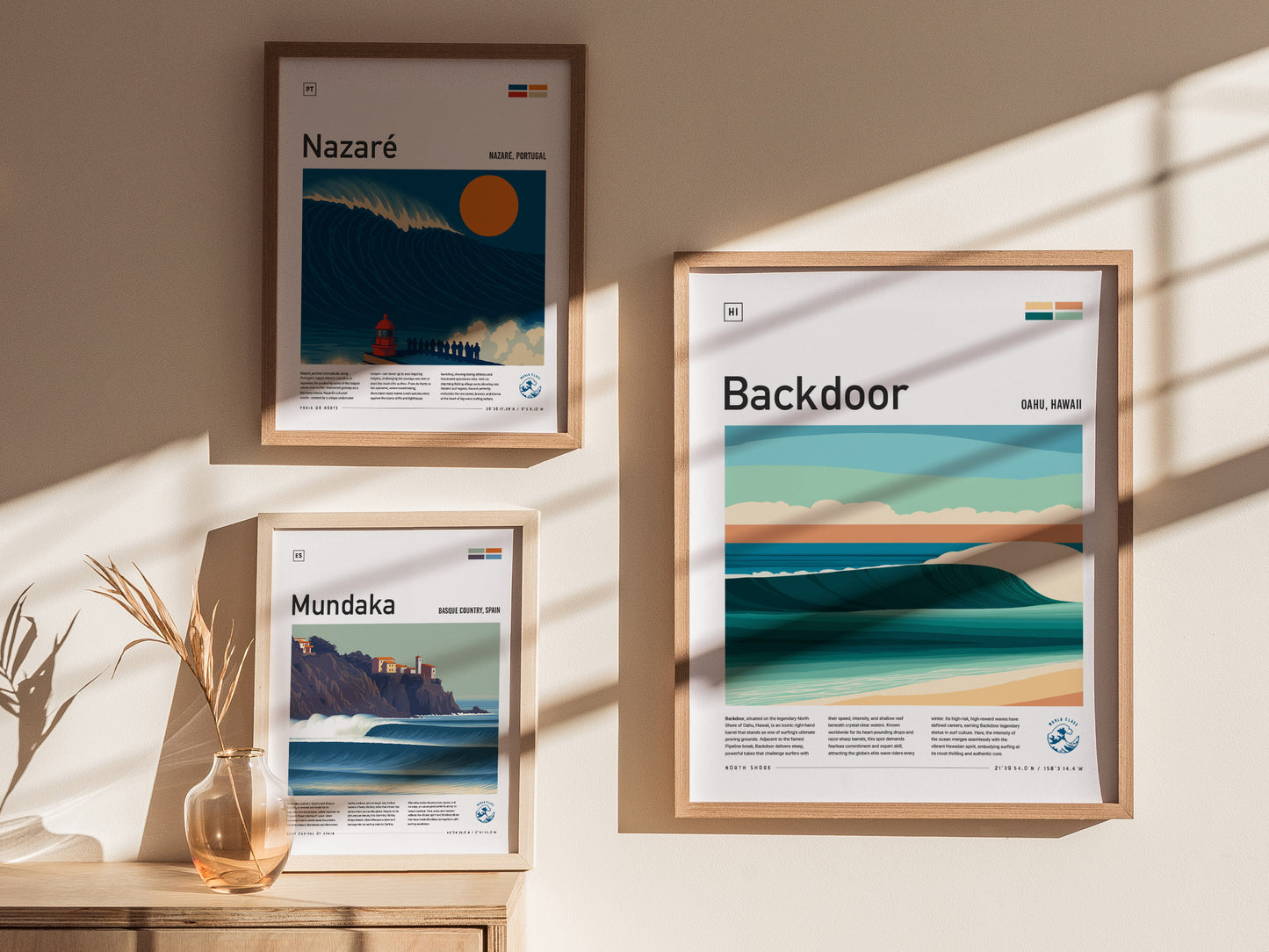 Backdoor Surf Spot Poster | North Shore Oahu Hawaii Wall Art | Framed or Unframed