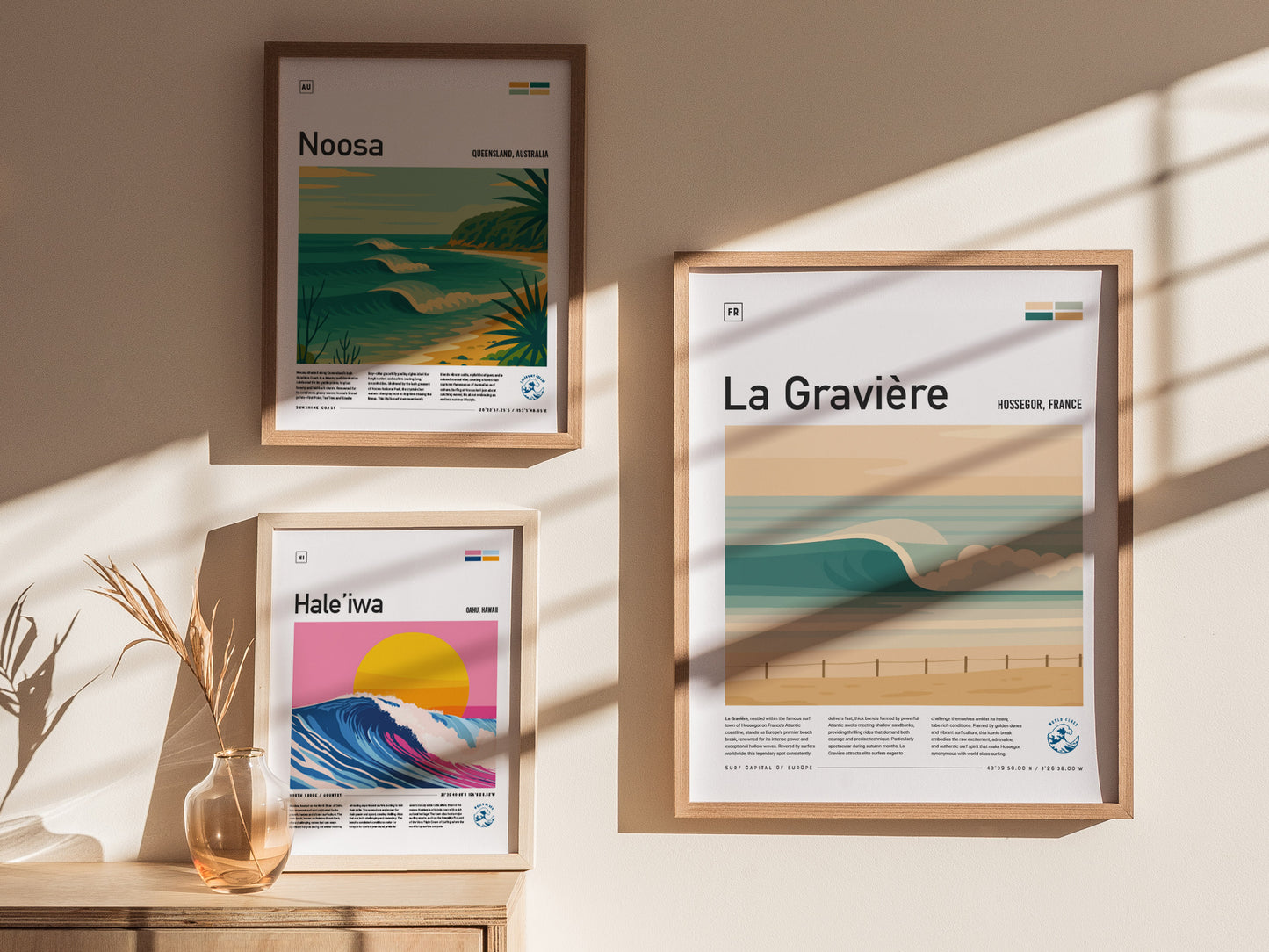 La Gravière Poster | Hossegor France Surf Spot Wall Art