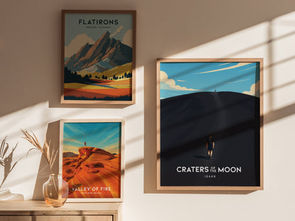 Craters of the Moon Poster | Idaho National Monument Wall Art