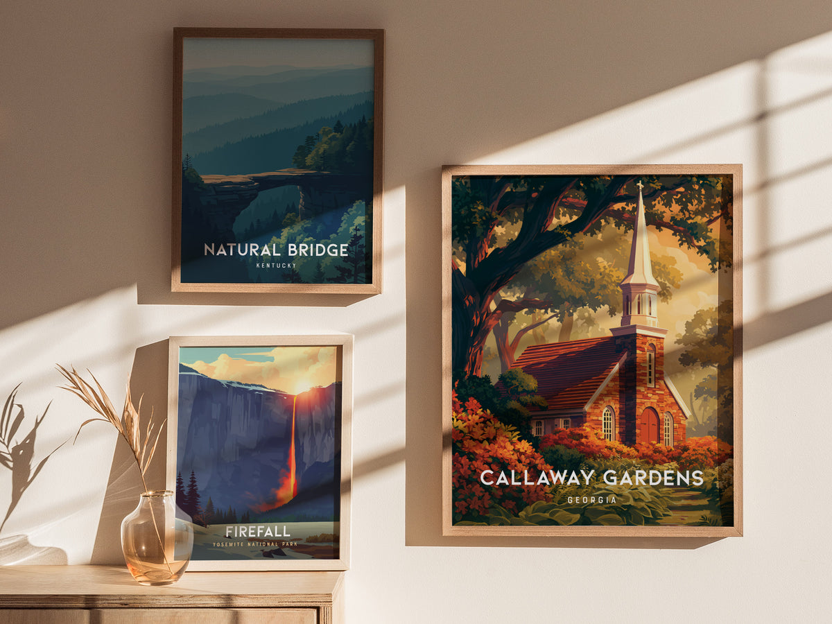Callaway Gardens, Georgia Poster | Botanical Garden & Nature Wall Art — styled in a modern interior