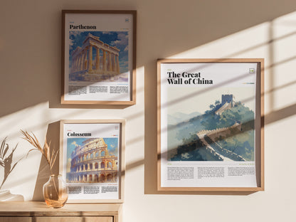The Great Wall of China Poster | World Heritage Architecture Landmark Wall Art