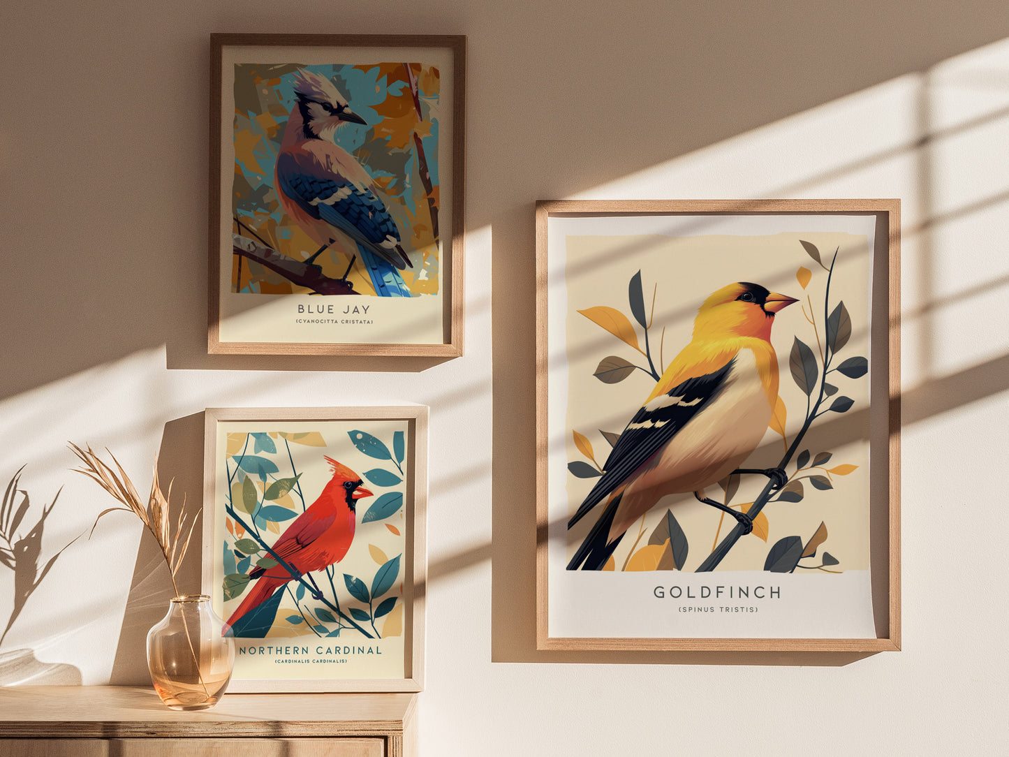 Goldfinch Audubon Print | Modern Bird Lover Wall Art | Framed or Unframed