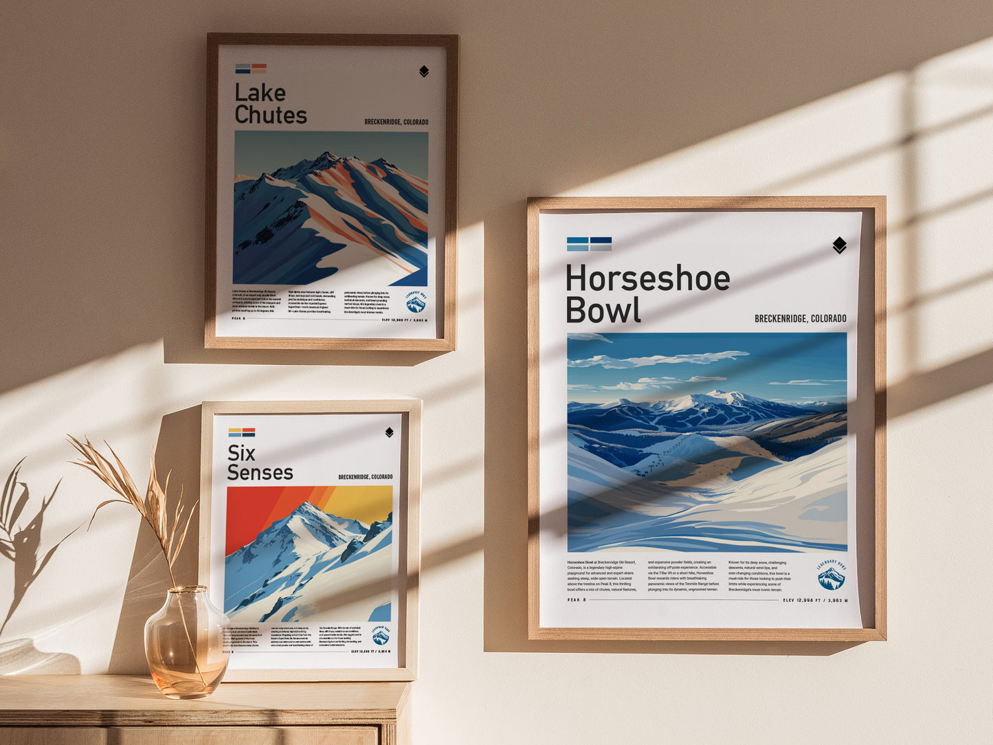 Horseshoe Bowl Breckenridge Poster | Colorado Ski Wall Art