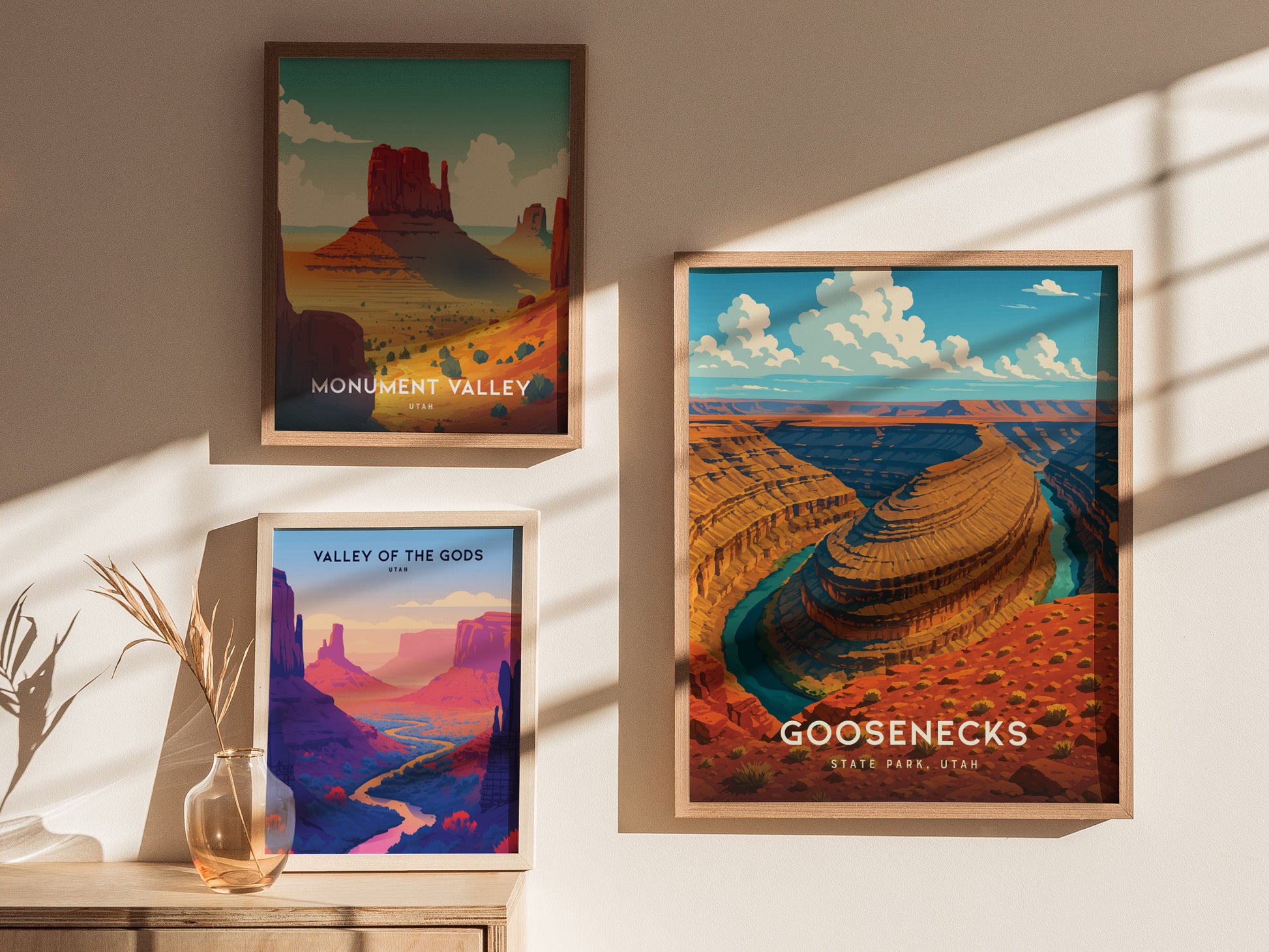 Goosenecks State Park Poster | Utah Desert Wall Art | Framed or Unframed