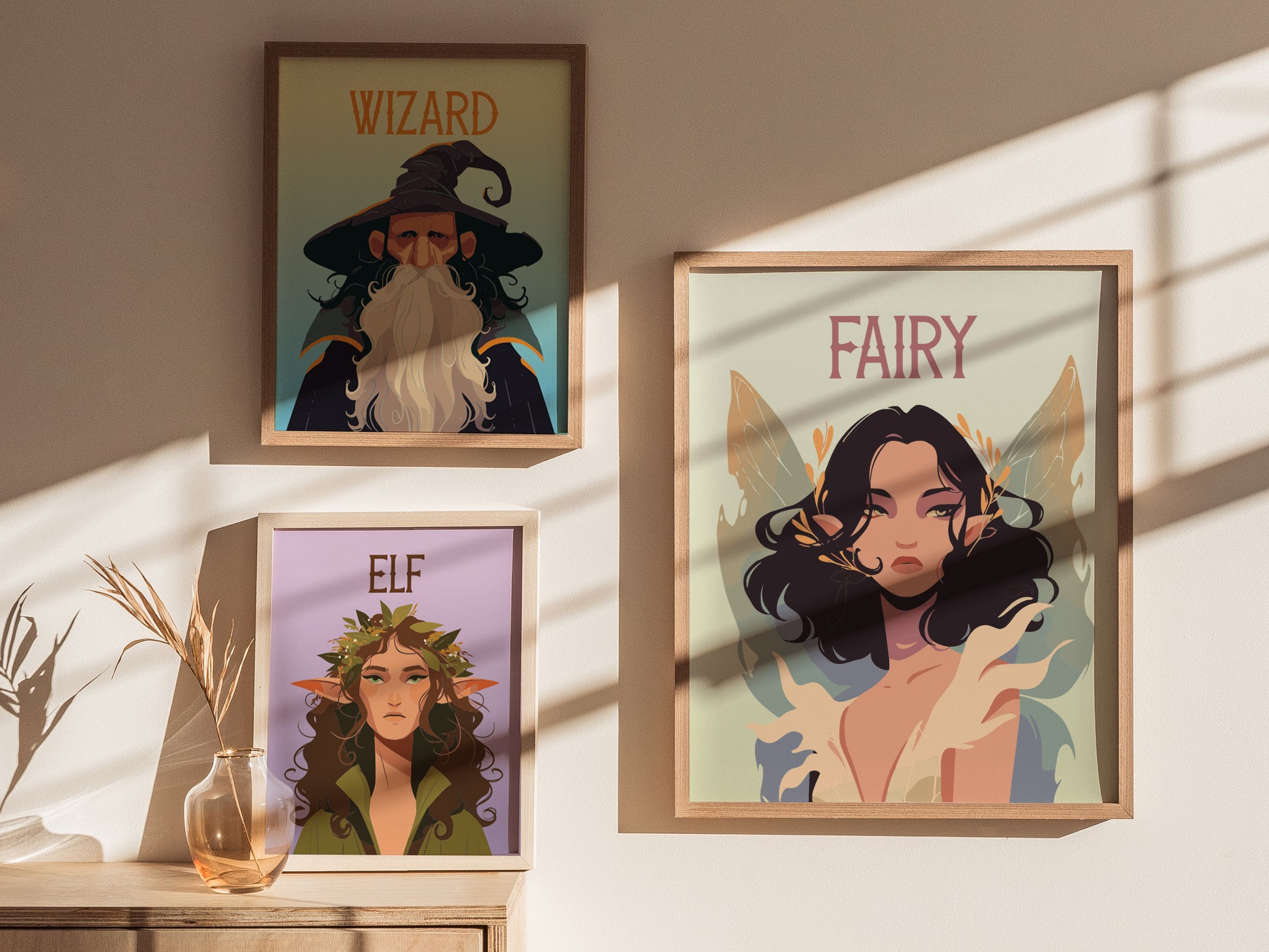 Fairy Fantasy Poster | Kids Room Mythical Wall Art | Framed or Unframed