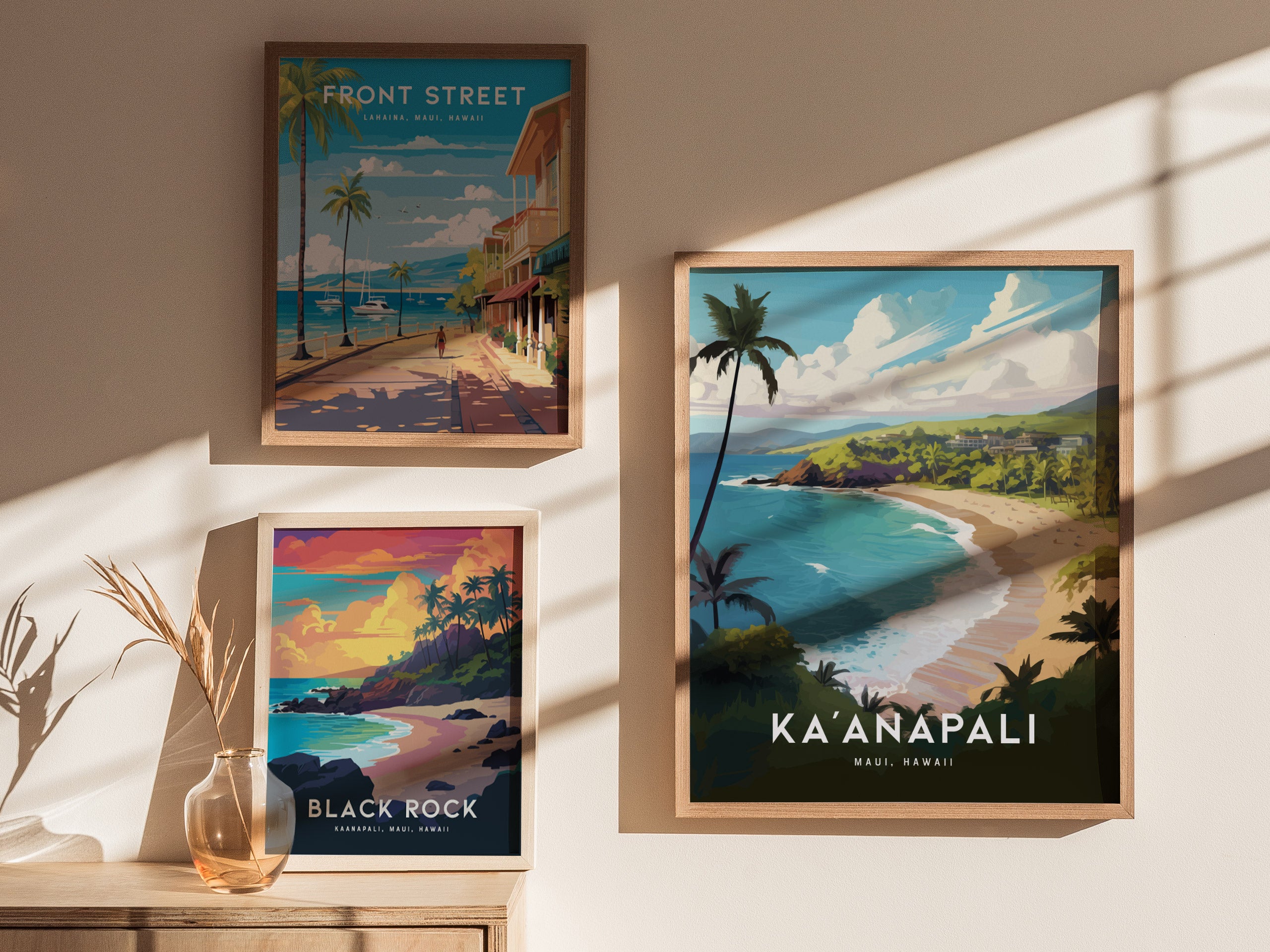 Kaanapali Beach Poster | Lahaina West Maui Wall Art | Swell Scenes