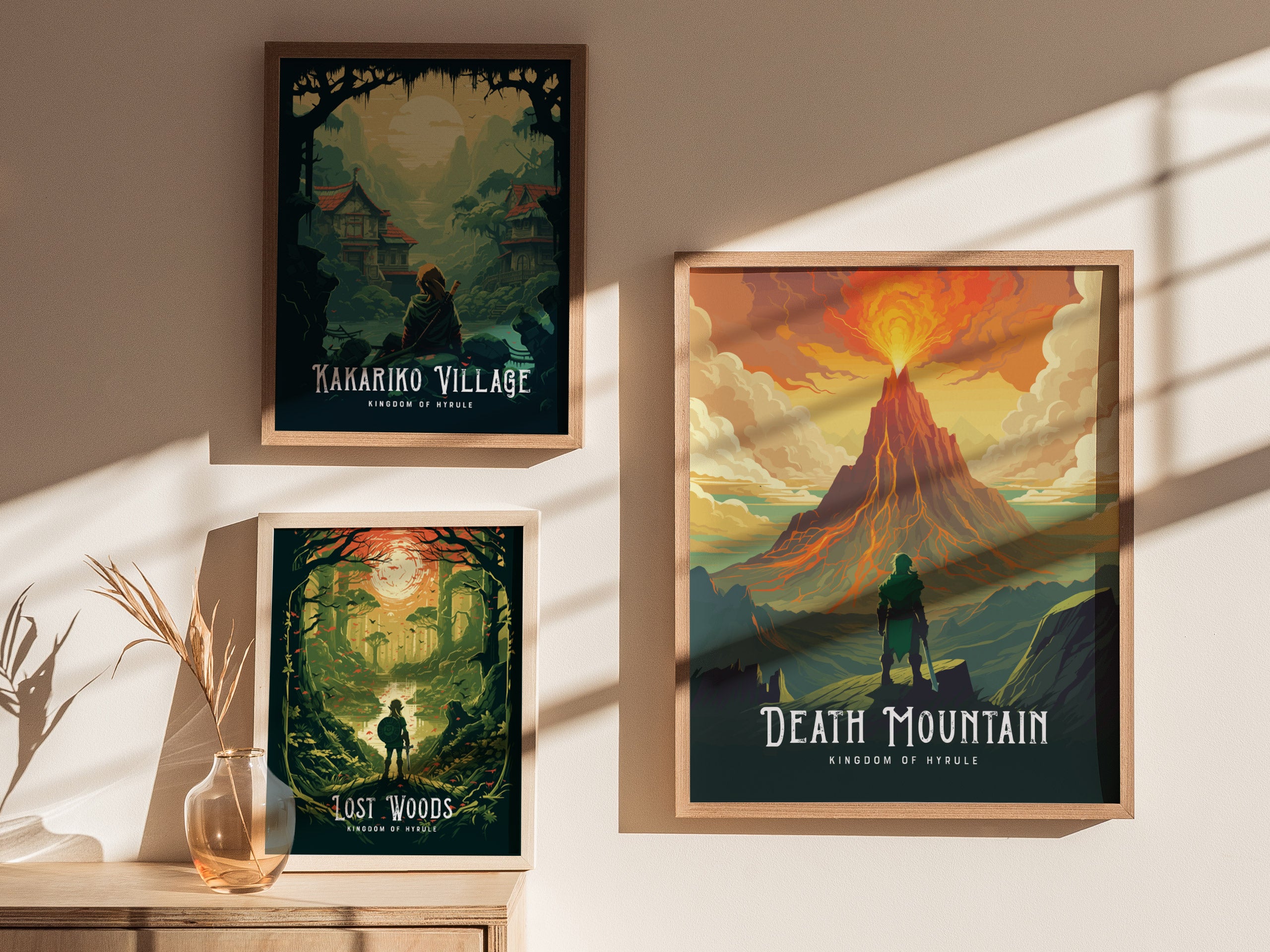 Zelda Death Mountain Poster | BOTW Fan Art Print | Epic Fantasy