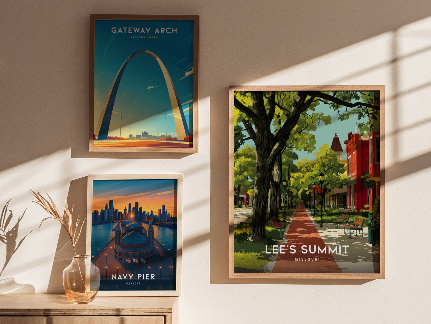 Lee's Summit Missouri Poster | Historic Downtown Wall Art Print
