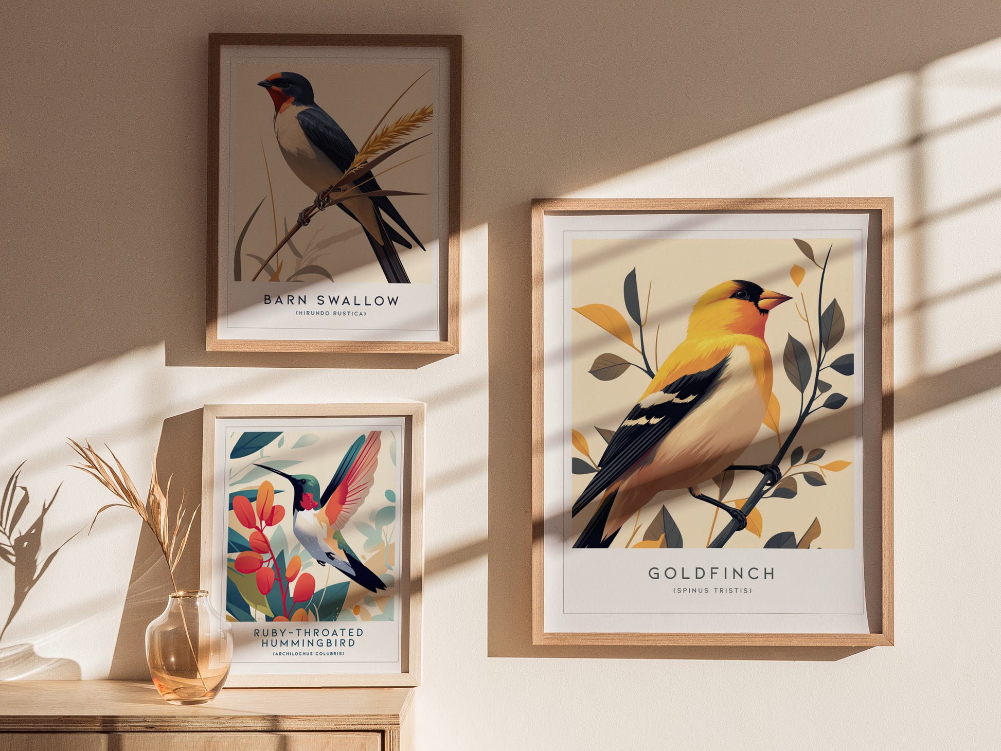 Goldfinch Audubon Print | Modern Bird Lover Wall Art | Framed or Unframed