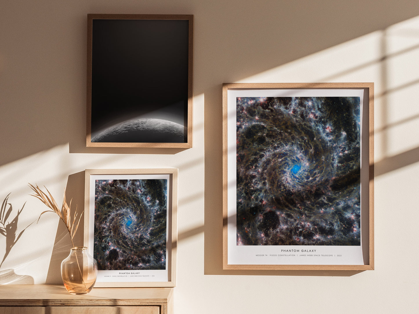 PHANTOM GALAXY Landscape Poster | NASA Space Photography Wall Art — styled in a modern interior