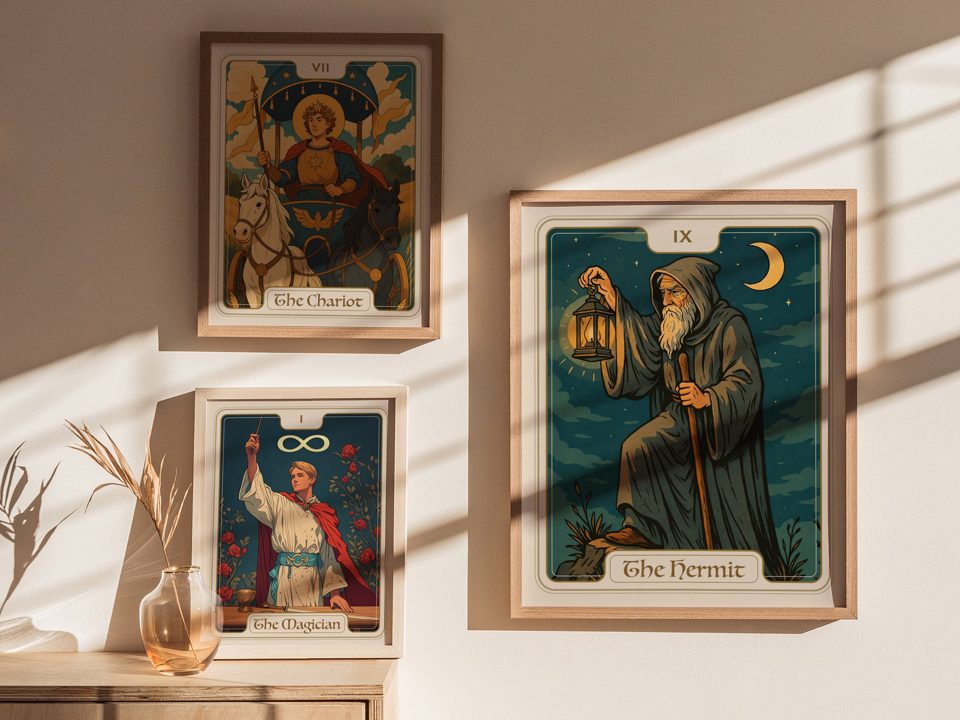 The Hermit Tarot Poster | Major Arcana Card IX Inner Wisdom Wall Art