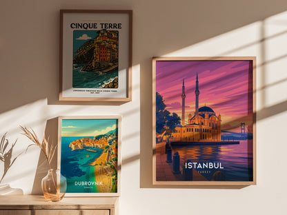 Ortakoy Mosque Istanbul Poster | Bosphorus Bridge Wall Art