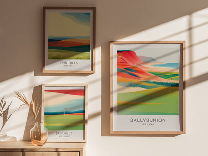 Ballybunion Matte Border Poster | Ireland Golf Course Print & Country Club Decor — styled in a modern interior