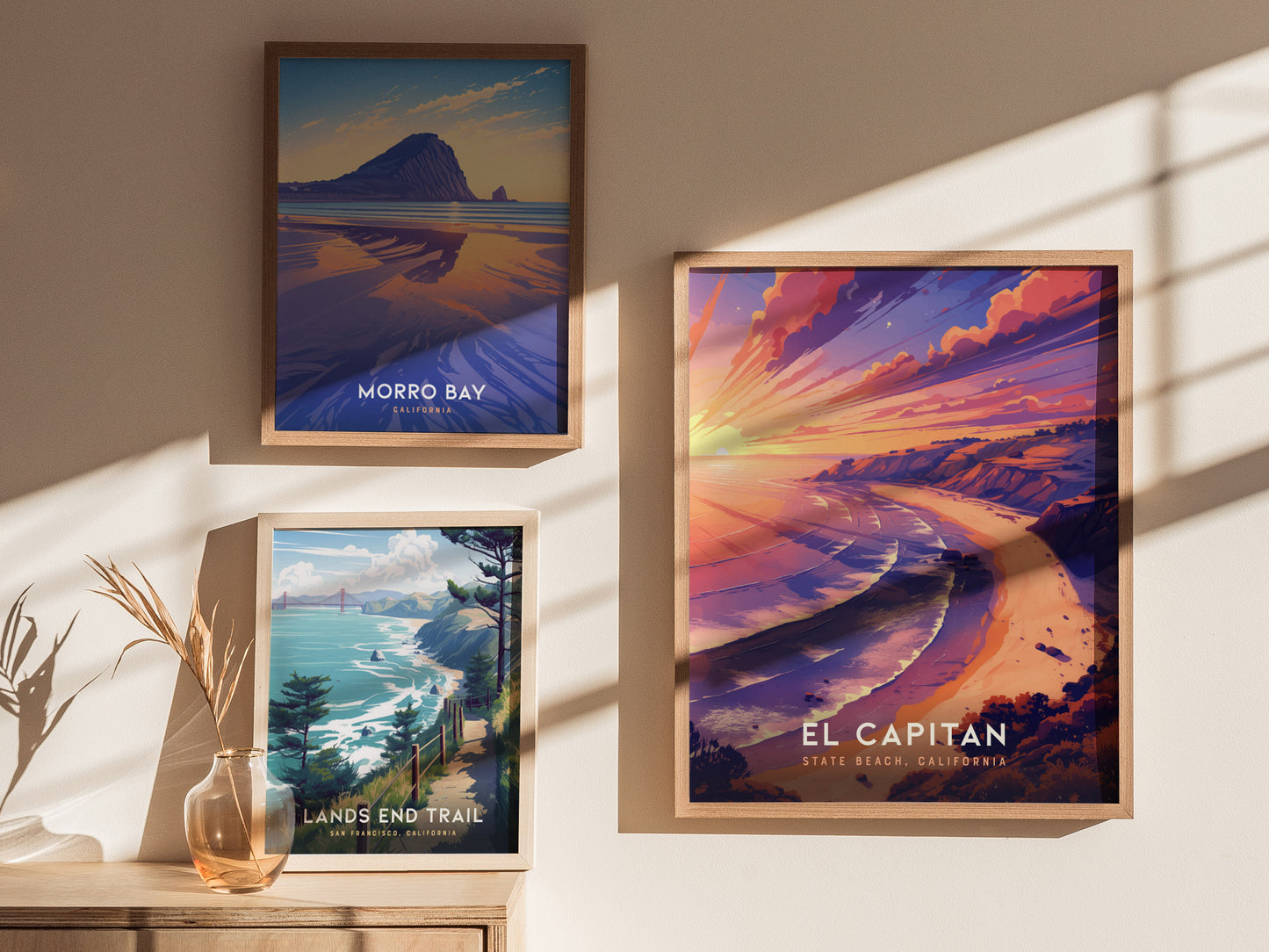 El Capitan State Beach Poster | California Coastal Wall Art | Framed or Unframed