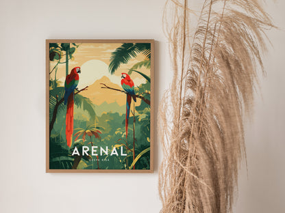 Arenal Volcano Costa Rica Poster | Central America Nature Wall Art | Framed or Unframed
