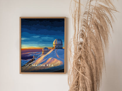Mauna Kea Observatories Poster | Big Island Hawaii Wall Art