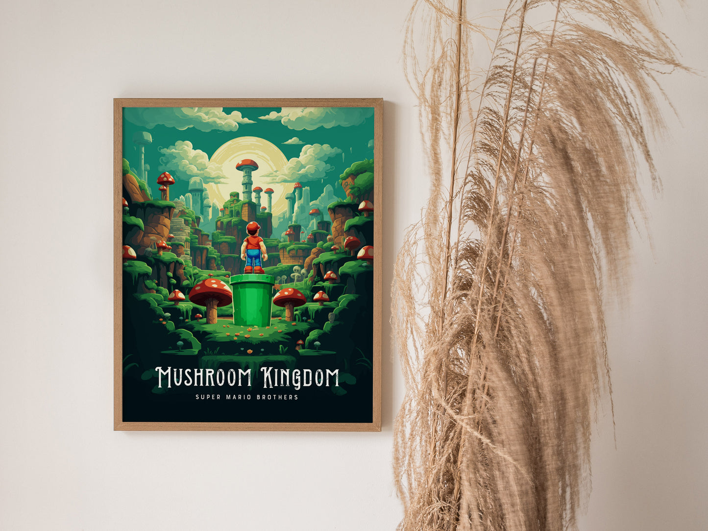 Mushroom Kingdom Poster | Mario Brothers Movie Fan Art Wall Print