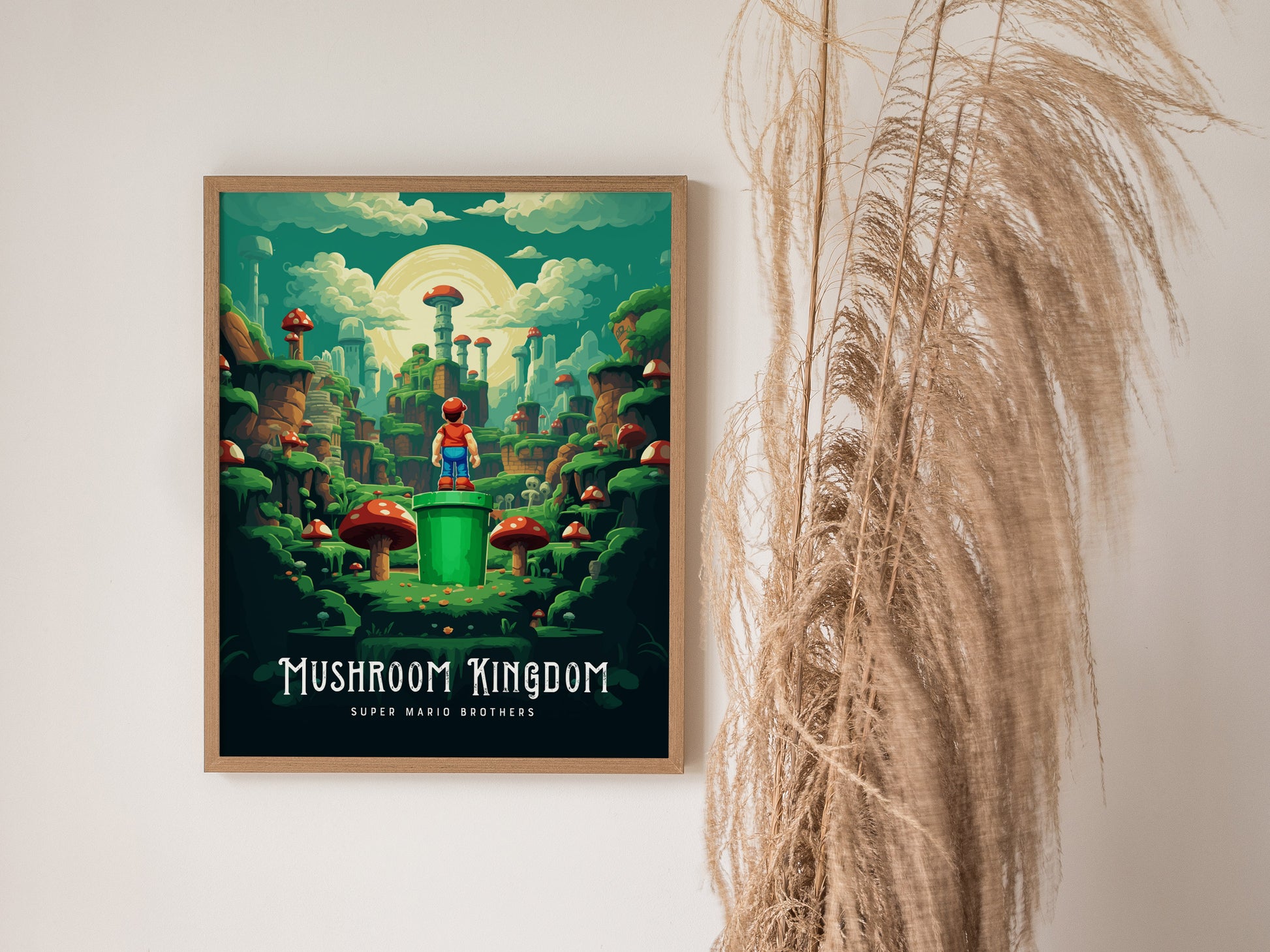 Mushroom Kingdom Poster | Mario Brothers Movie Fan Art Wall Print