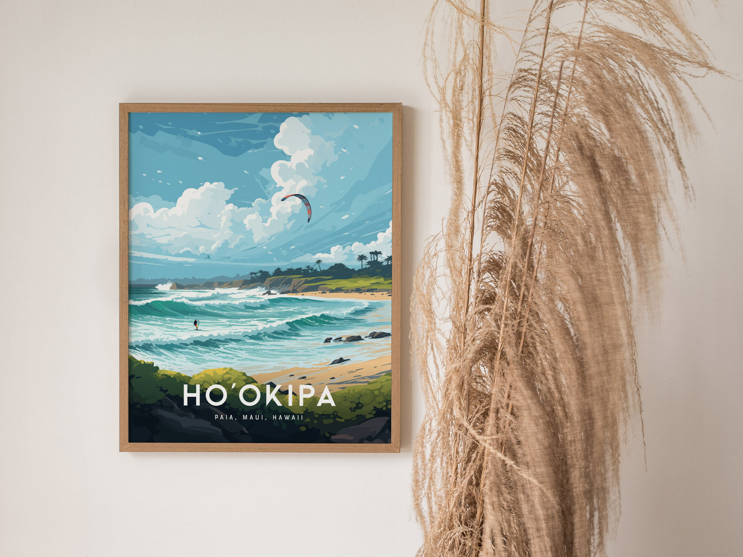 Hookipa Beach Maui Poster | Hawaii Coastal Wall Art