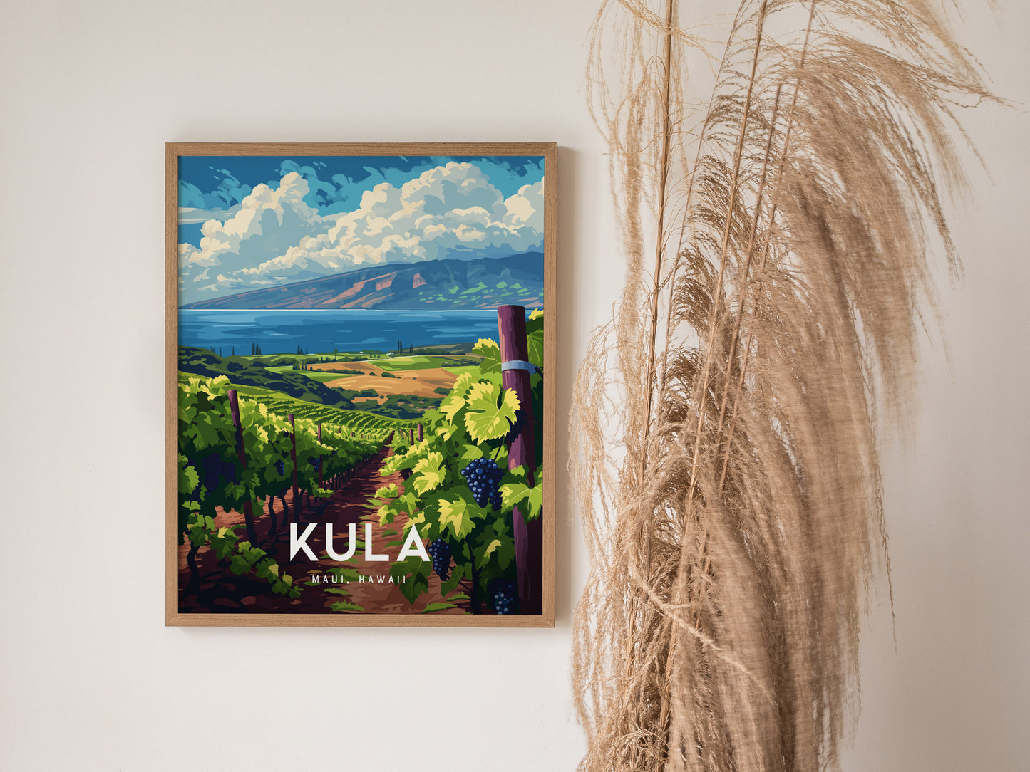 Kula Vineyard Poster | Upcountry Maui Hawaii Wall Art