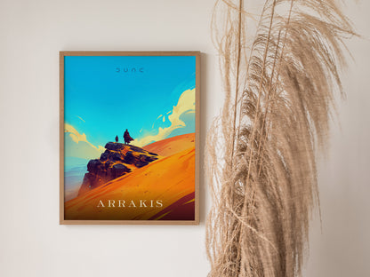 Dune Arrakis Poster | Sci-Fi Fan Wall Art | Framed or Unframed