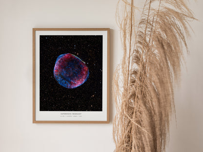 Supernova Remnant Poster | NASA SN 1006 Space Photography Wall Art — styled in a modern interior