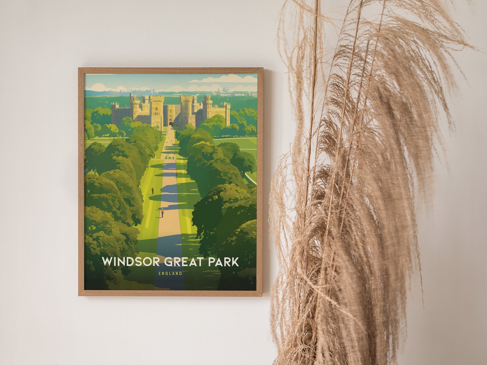 Windsor Castle Poster | England Royal Palace Great Park Wall Art Gift