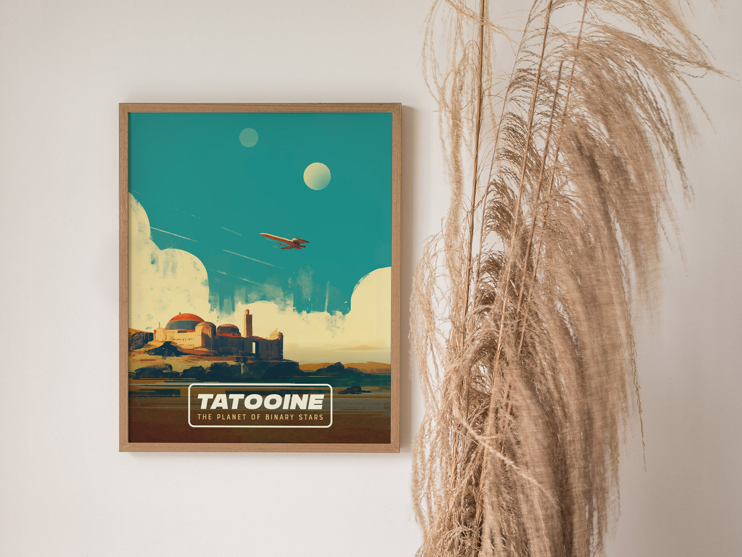 Star Wars Tatooine Poster | Retro Sci-Fi Travel Wall Art Gift