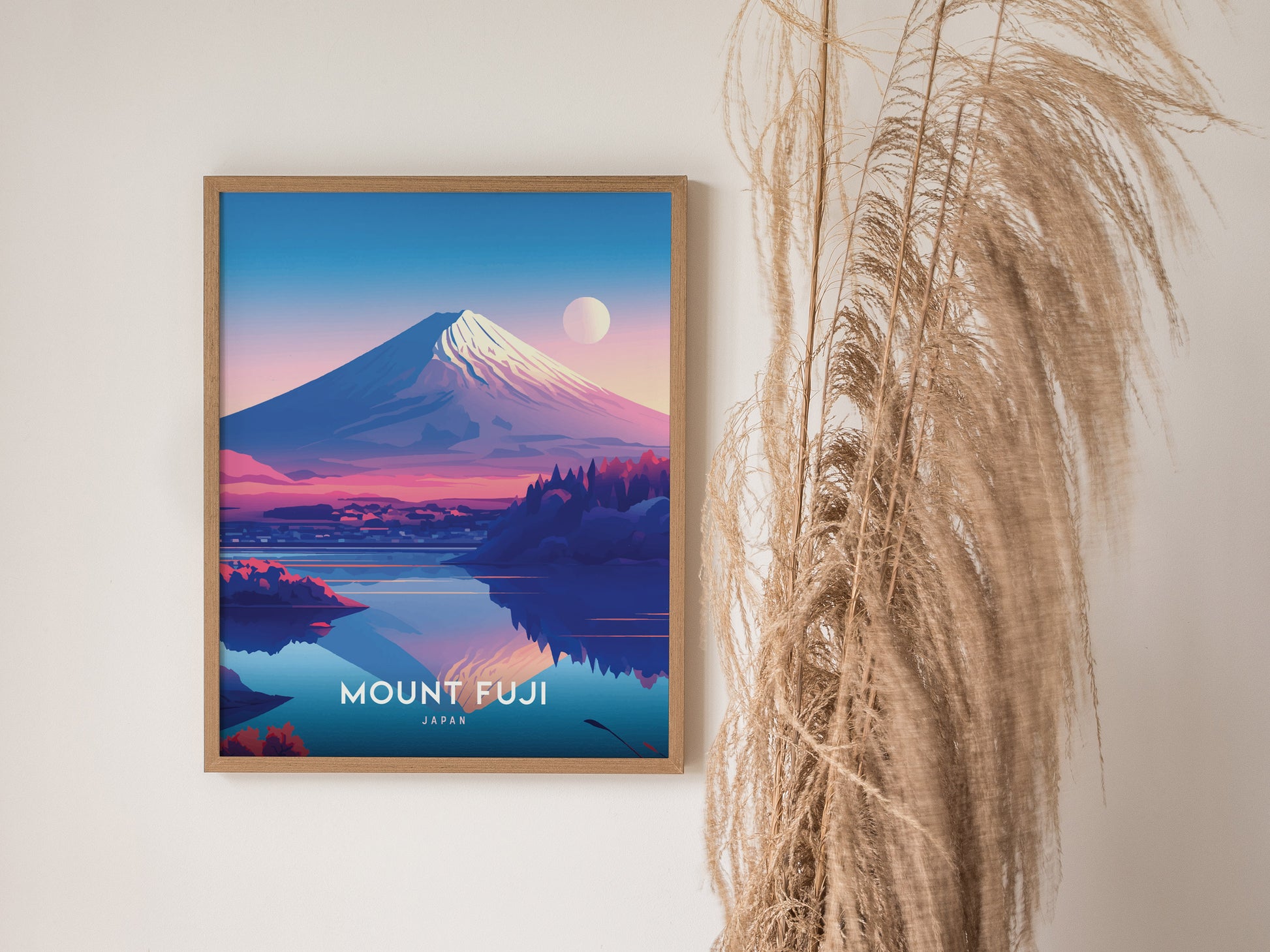 Mount Fuji Travel Poster | Japan Iconic Mountain Wall Art