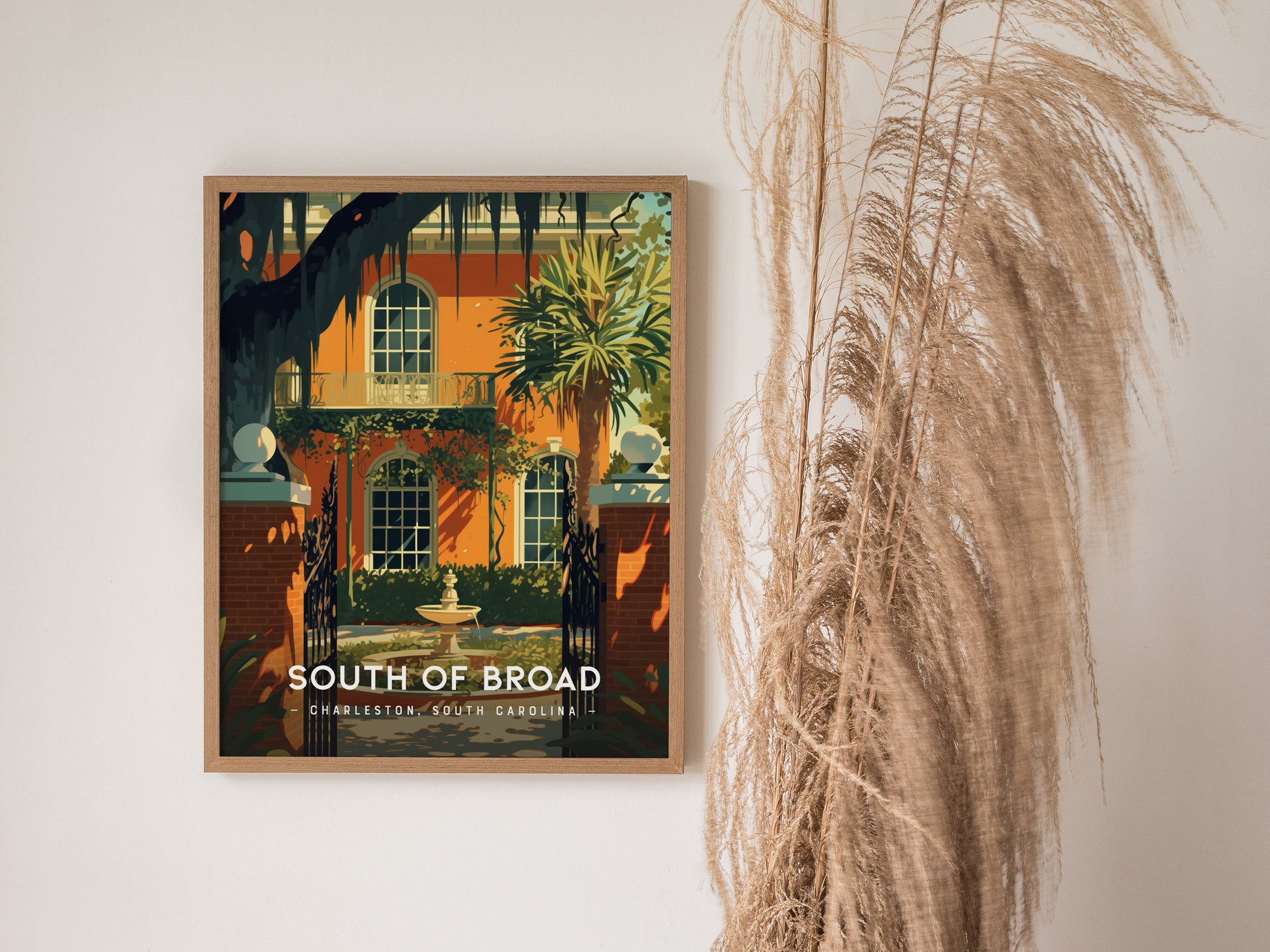 South of Broad Charleston Poster | Historic SC Neighborhood Wall Art
