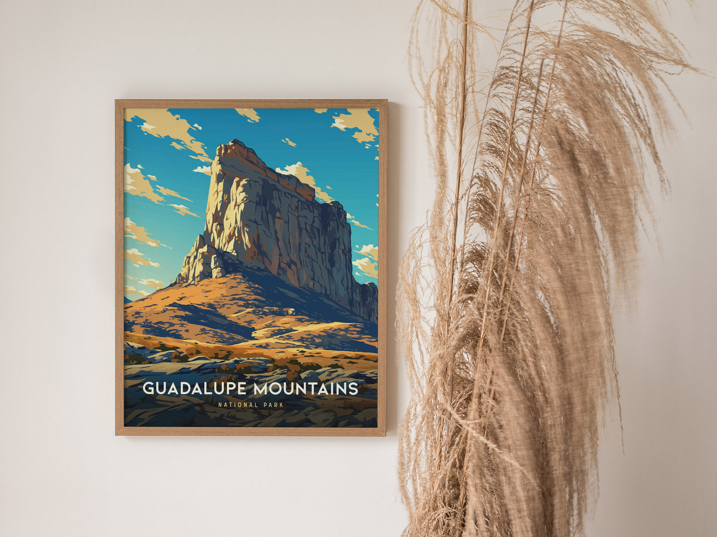 Guadalupe Mountains Poster | Texas National Park Landscape Wall Art