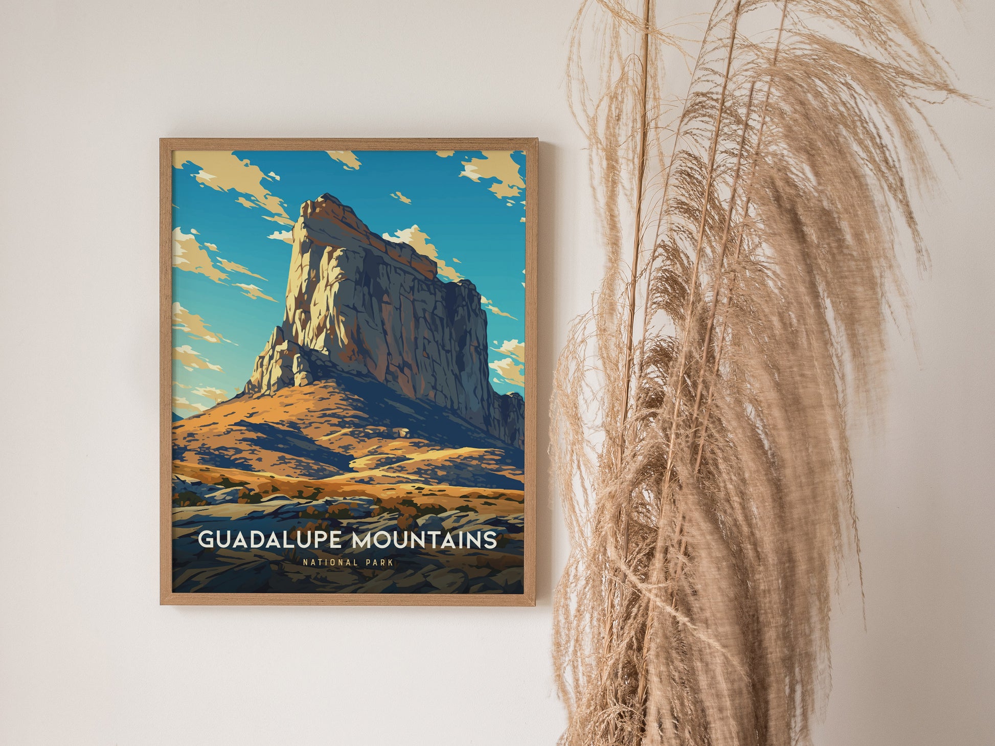 Guadalupe Mountains Poster | Texas National Park Landscape Wall Art