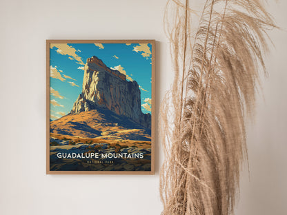 Guadalupe Mountains Poster | Texas National Park Landscape Wall Art