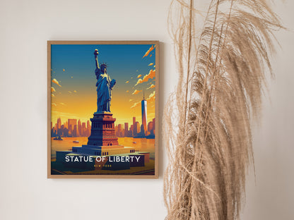 Statue of Liberty Poster | NYC Freedom Symbol American History Gift