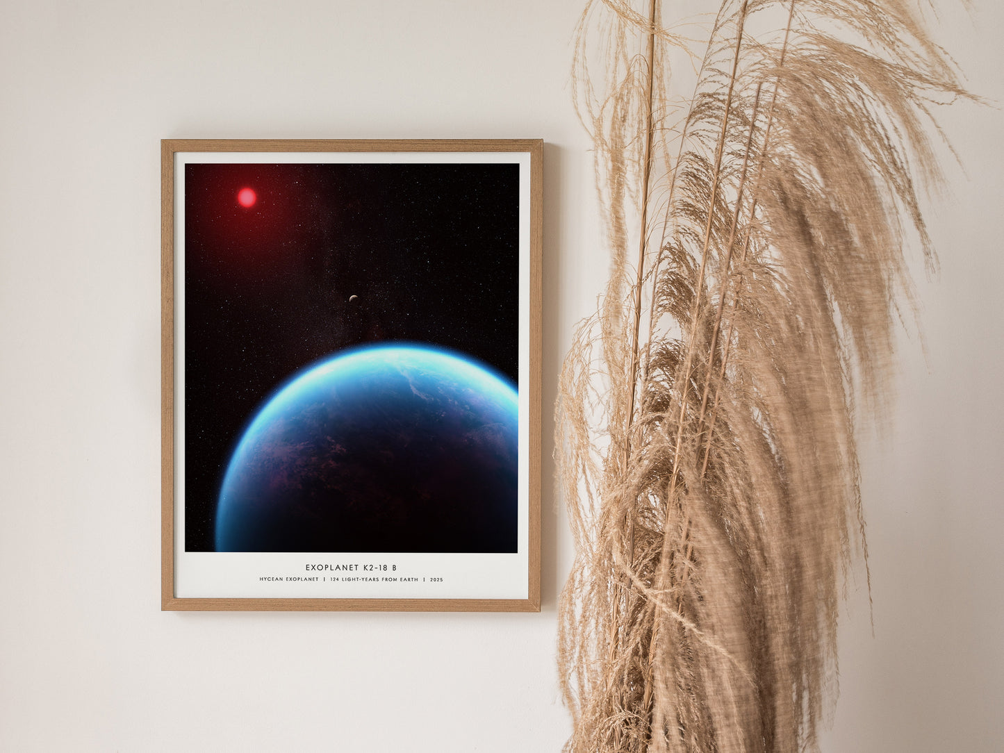 K2-18 b Exoplanet Poster | Hycean World JWST Wall Art