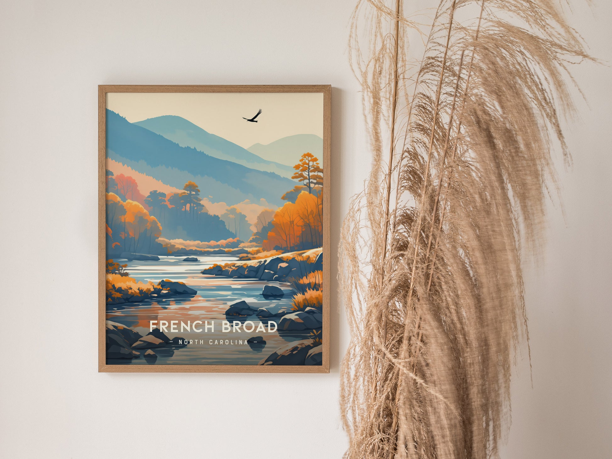 French Broad River Poster | Appalachian Nature Wall Art | Framed or Unframed