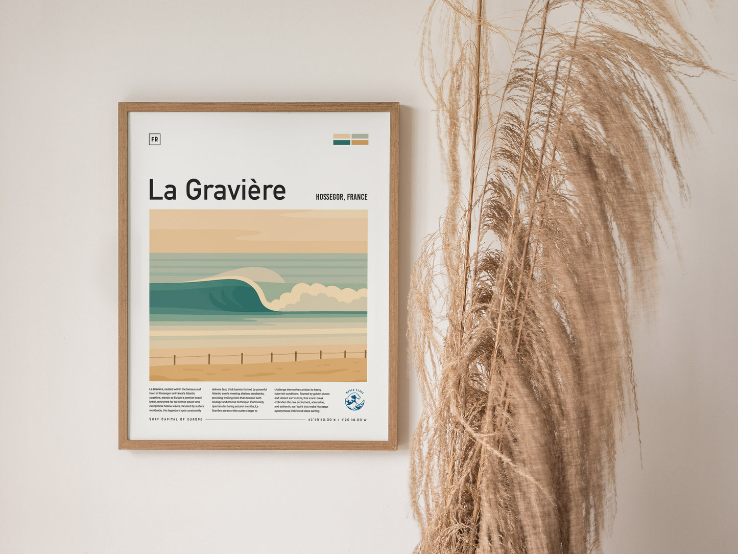 La Gravière Poster | Hossegor France Surf Spot Wall Art