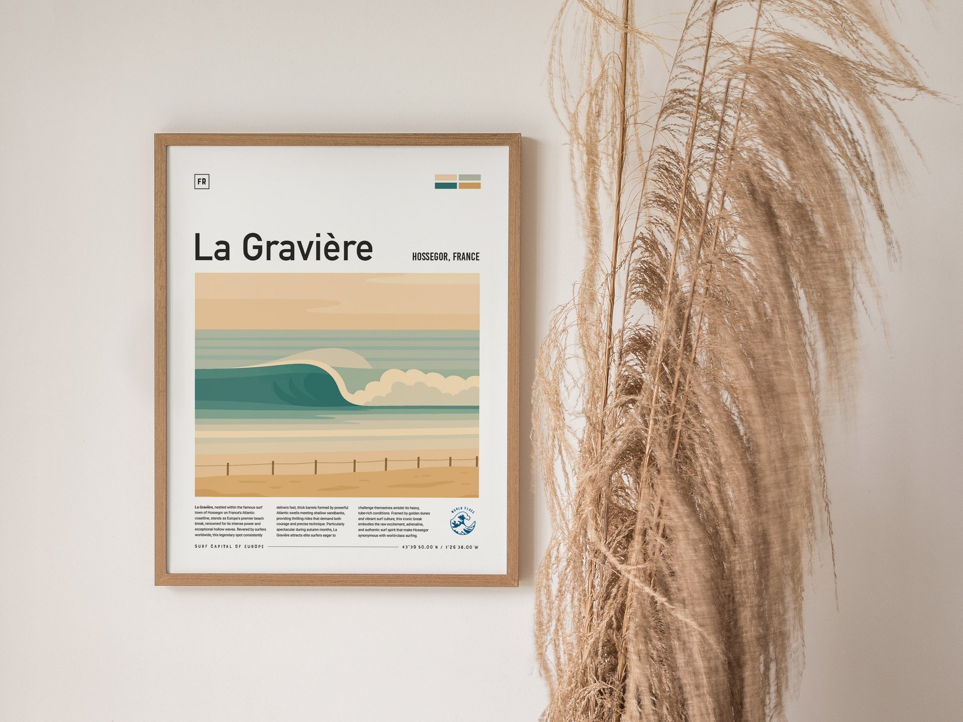 La Gravière Poster | Hossegor France Surf Spot Wall Art