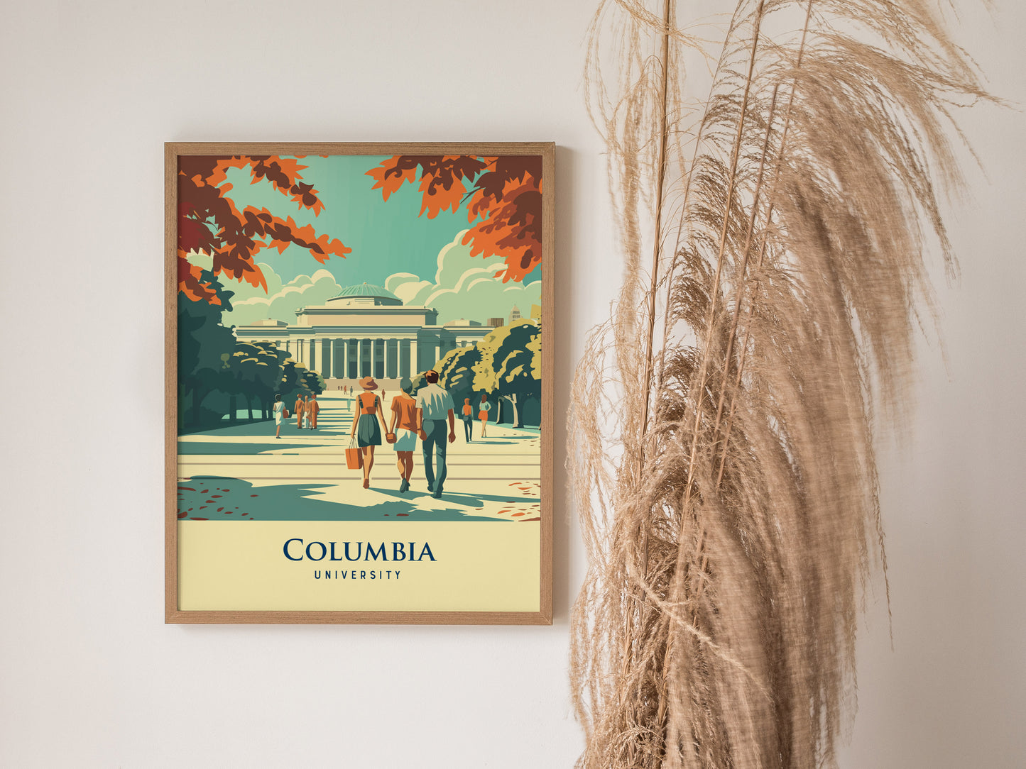 Columbia University Poster | New York City Campus Wall Art | Framed or Unframed
