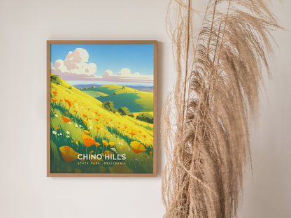 Chino Hills State Park Poster | California Wildflowers Wall Art | Framed or Unframed
