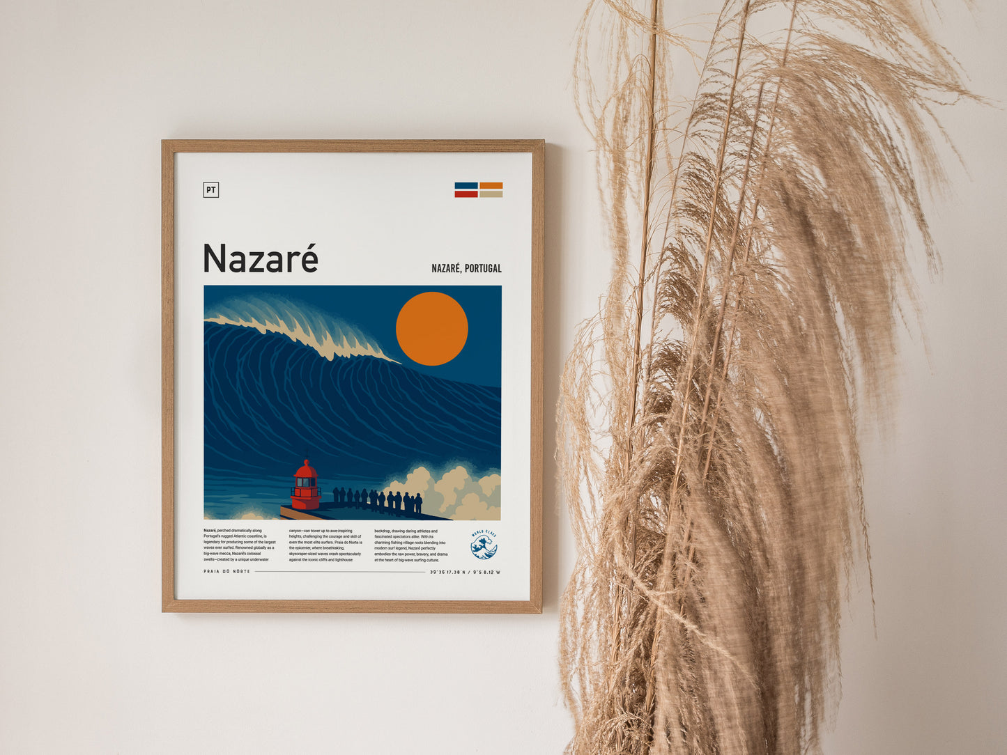 Nazare Big Wave Surf Poster | Big Wave Surf Art Print