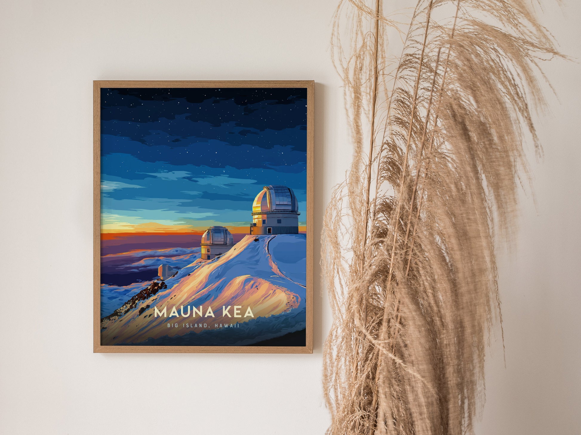 Mauna Kea Observatories Poster | Big Island Hawaii Wall Art