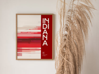 Indiana Poster | The Hoosier State Wall Art