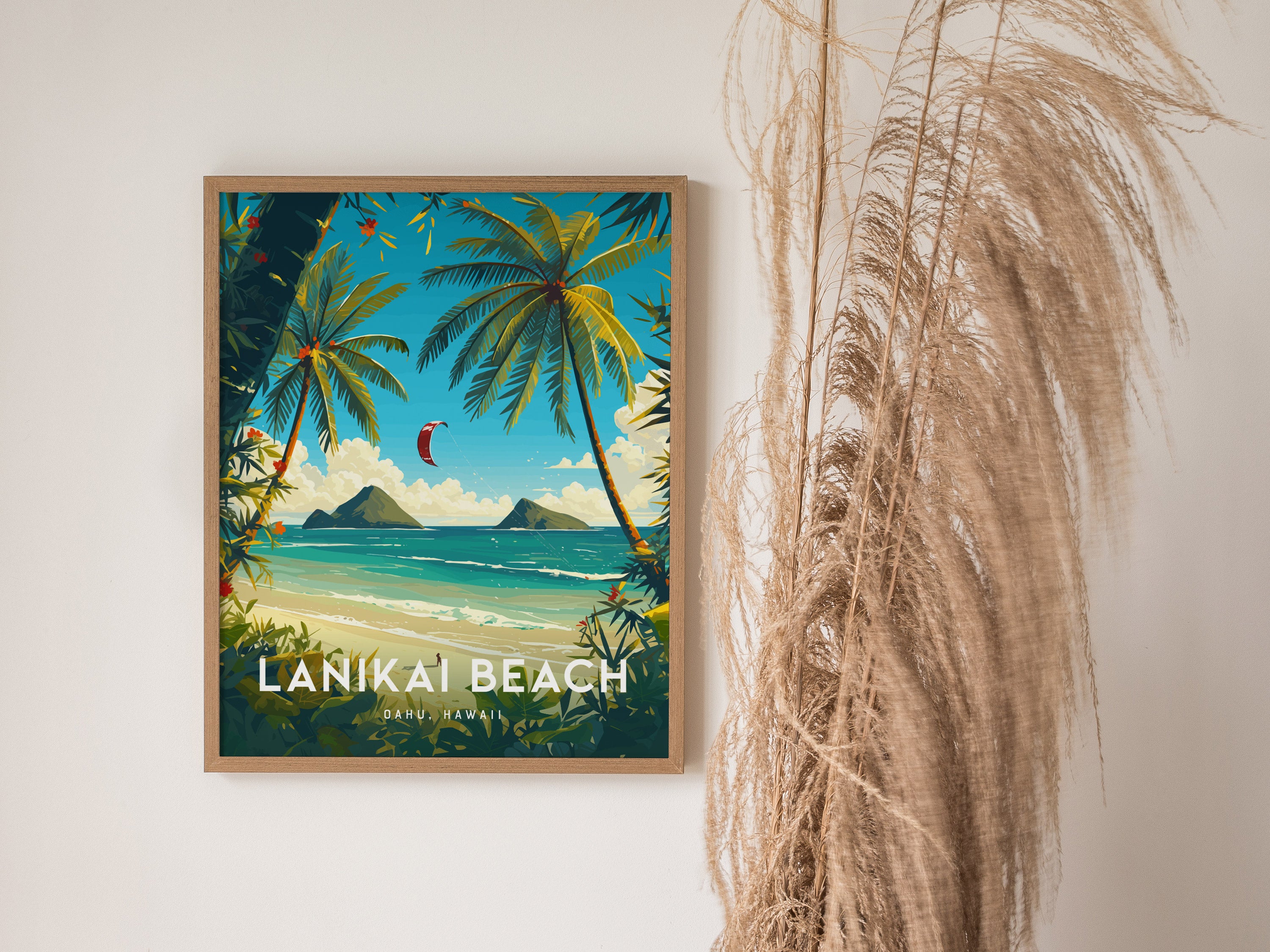Lanikai Beach Poster | Kailua Oahu Hawaii Wall Art | Swell Scenes